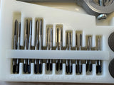 HSS Tap & Die Threading Set, 31 Piece Miniature, M1-M2.5