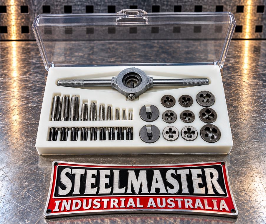 HSS Tap & Die Threading Set, 31 Piece Miniature, M1-M2.5