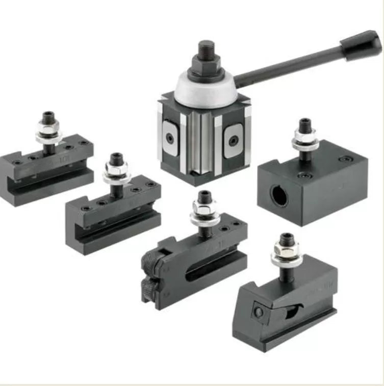 Lathe Quick Change Tool Post Set, 6-Piece, Suits 250mm Swing