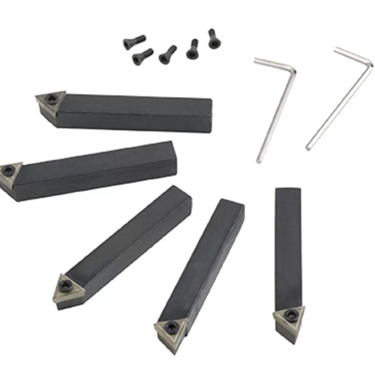 Lathe Indexable Carbide Tooling Kit, 5-Piece 16mm