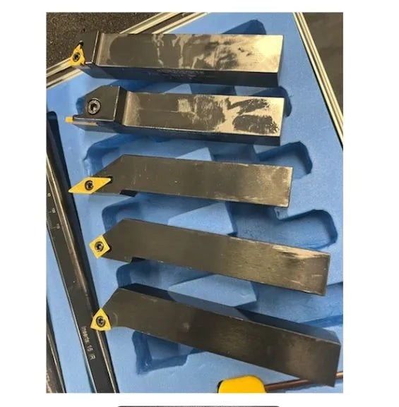 Carbide Turning Tool Set – 20mm Shank. Clamped Type. 9 Piece