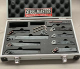 Lathe Turning Tool Set, 9-Piece Carbide Clamped Type, 25mm Shank