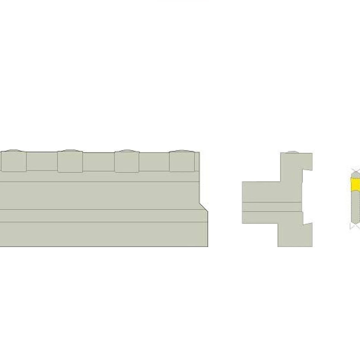 Parting Off Block for 32mm Blade, 20mm Centre Height
