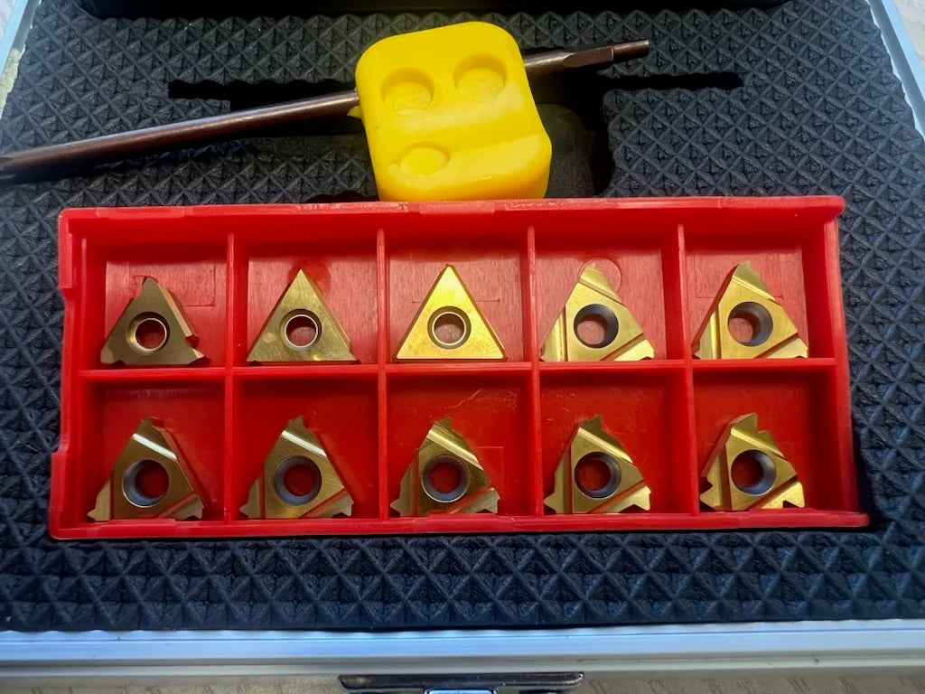 Lathe Threading Tool Kit, 20mm External with 10 Tips