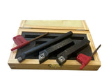 Lathe Turning Tool Set, 3-Piece Carbide Clamped Type, 12mm