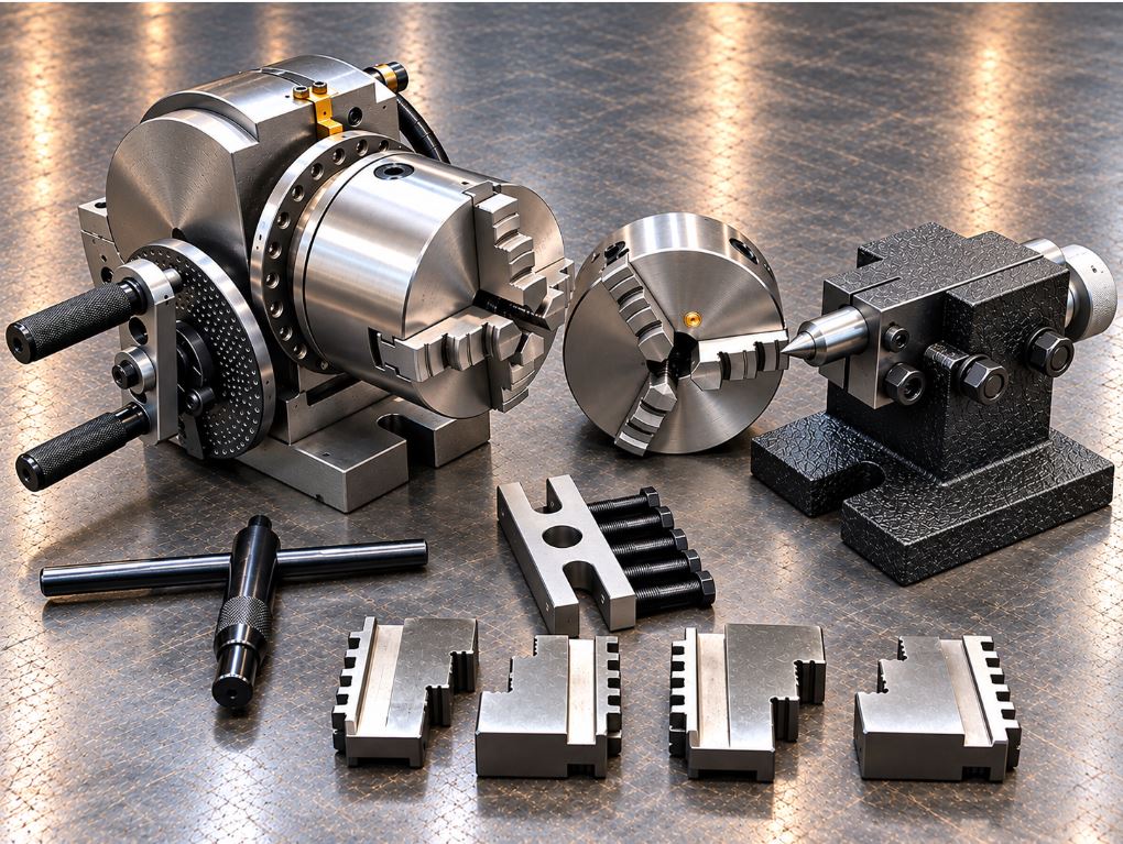 Semi Universal Dividing Head with 100mm 3 & 4 Jaw Chucks