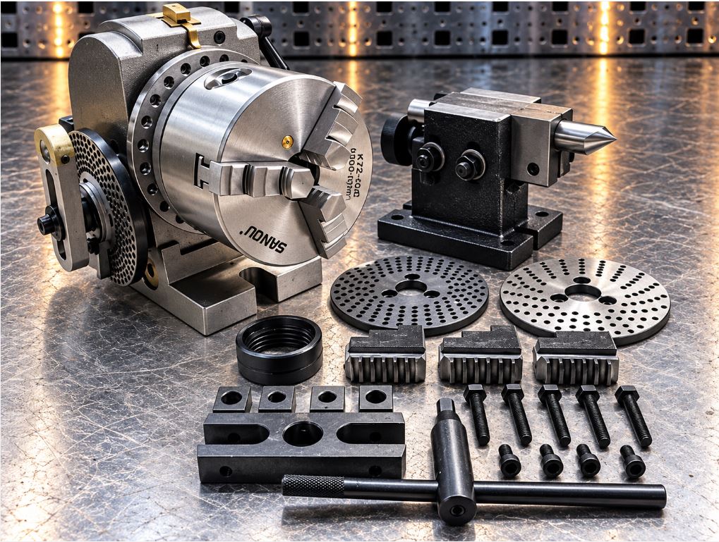 Semi-Universal Dividing Head with 4" (100mm) 3-Jaw Chuck