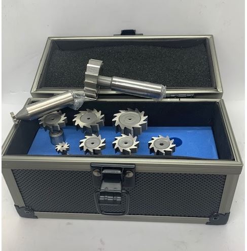 Woodruff Key Cutter Set, 9 Piece, 10mm Shanks