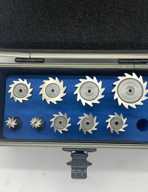 Woodruff Key Cutter Set, 9 Piece, 10mm Shanks