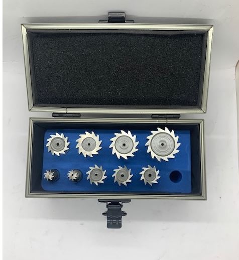 Woodruff Key Cutter Set, 9 Piece, 10mm Shanks