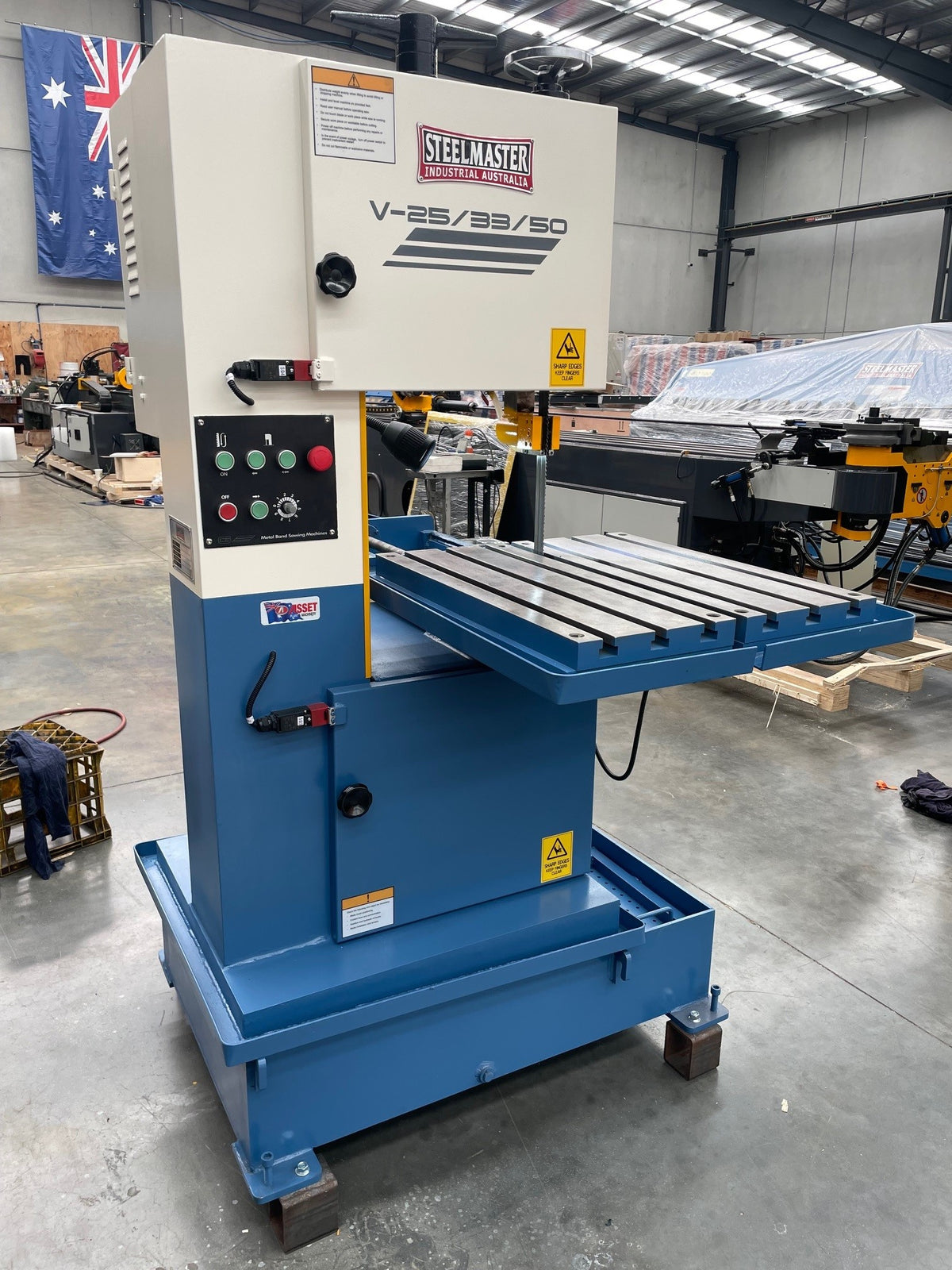V-Series Vertical Bandsaw with Large Tee Slotted Working Table Area