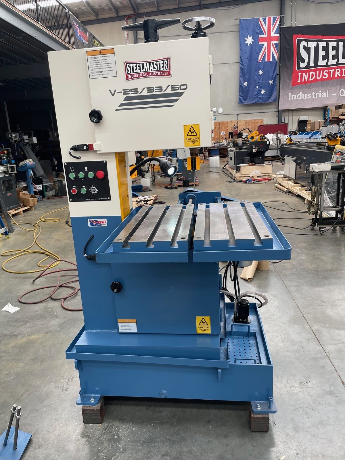V-Series Vertical Bandsaw with Large Tee Slotted Working Table Area