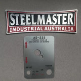 Mill Drill Asong Power Feed Model AS-235 240 Volt, No B07 On-Off Name Plate
