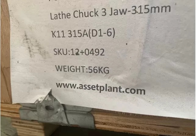 3-Jaw D1-6 Camlock Lathe Chuck 315mm with Reversible Bolt-On Jaws