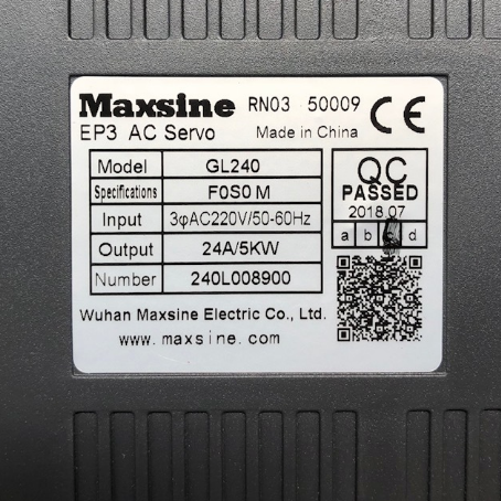 Universal Mill, Z-Axis Drive Maxsine EP3 AC Servo Model GA230