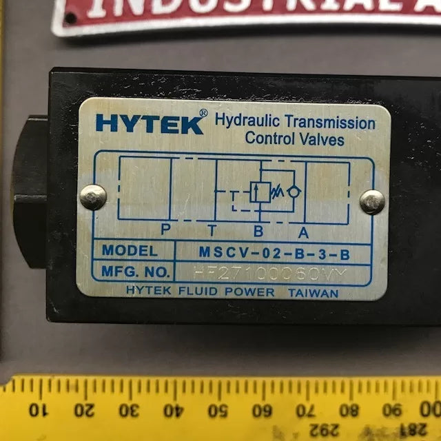 Press Brake Hytek Slow Speed Valve (No 4.05, Model MSCV-02-B-3-B)