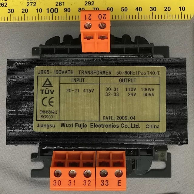 Lathe Electrical Cabinet Control Transformer JBK-160 415V Index 19 P/No ZX-TCE - Suit SM-1660B
