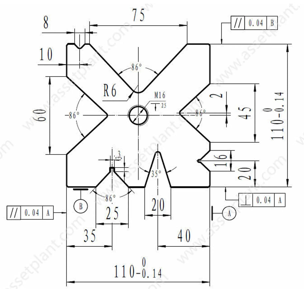 Pressbrake Tooling 110mm Square Die Block x 3200mm Long