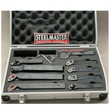 Lathe Turning Tool Set, 9-Piece Carbide Clamped Type, 25mm Shank