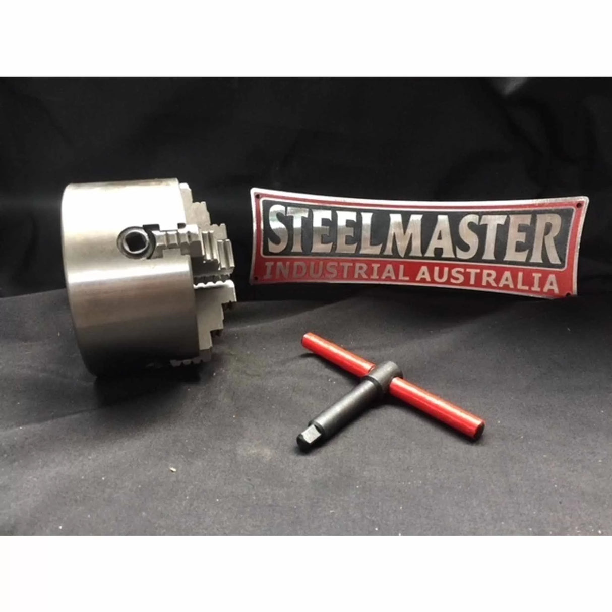 4-Jaw Lathe Chuck (Back Plate) - 100mm Diameter , 25mm Bore
