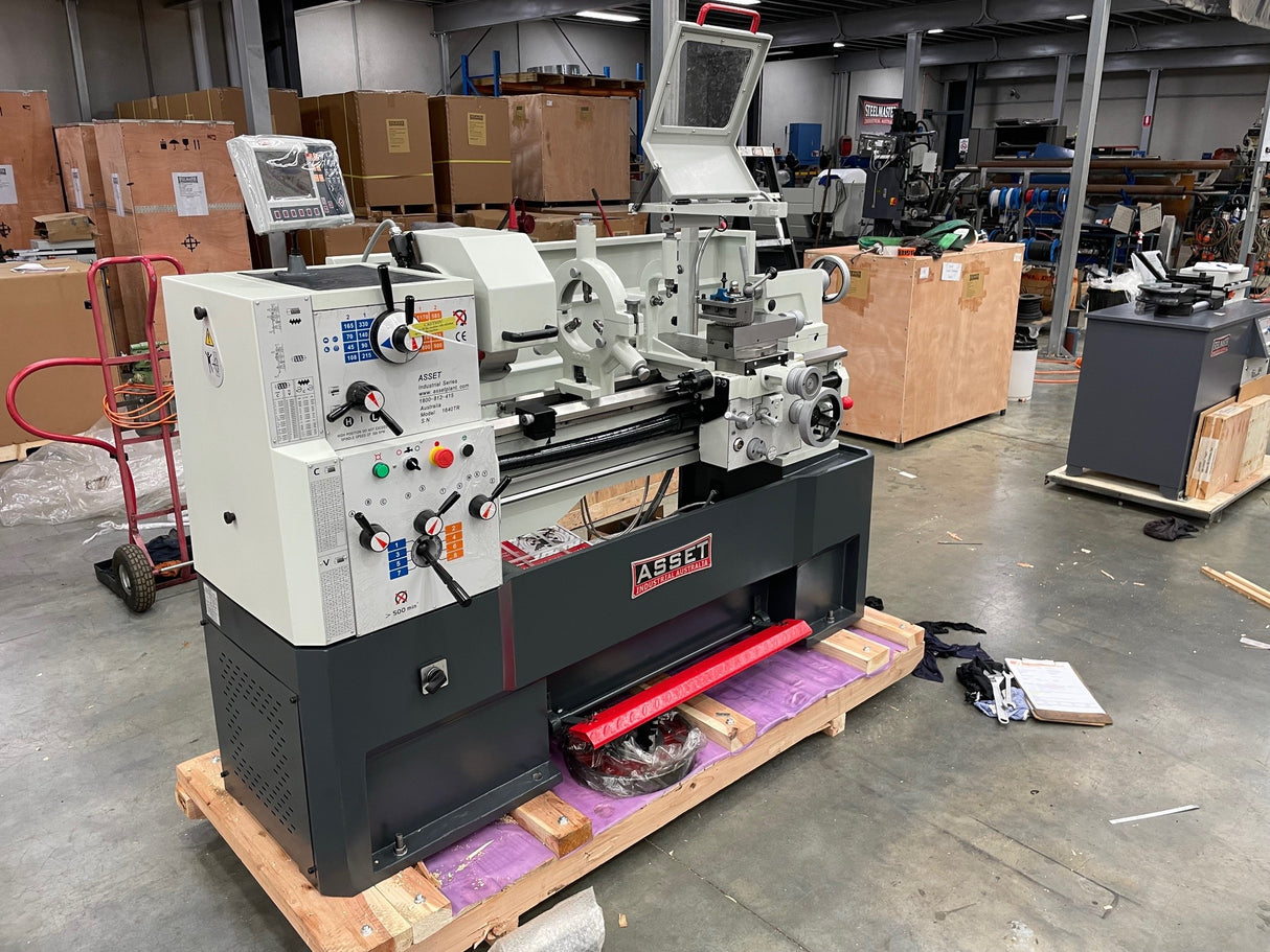 ASSET 1640TR – EURO Toolroom Precision Lathe. 1000mm Centres, 410mm Swing, 52mm Bore, 2 Axis DRO