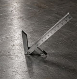 Centering Square 100mm, Stainless Steel, Metric Calibrations