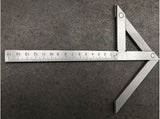 Centering Square 150mm, Stainless Steel, Metric Calibrations