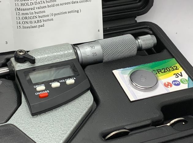Digital Micrometer, 50-75mm Range, Dual Reading