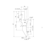 US 124/60 Degree, R0.8mm, 835mm Press Brake Tooling
