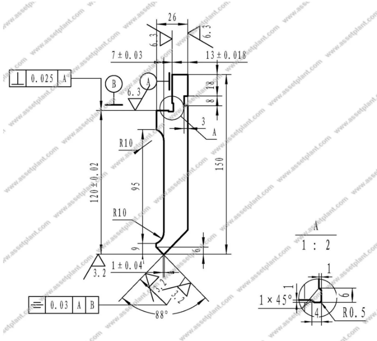 Pressbrake Tooling Gooseneck Offset Top Punch 4000mm x 86º