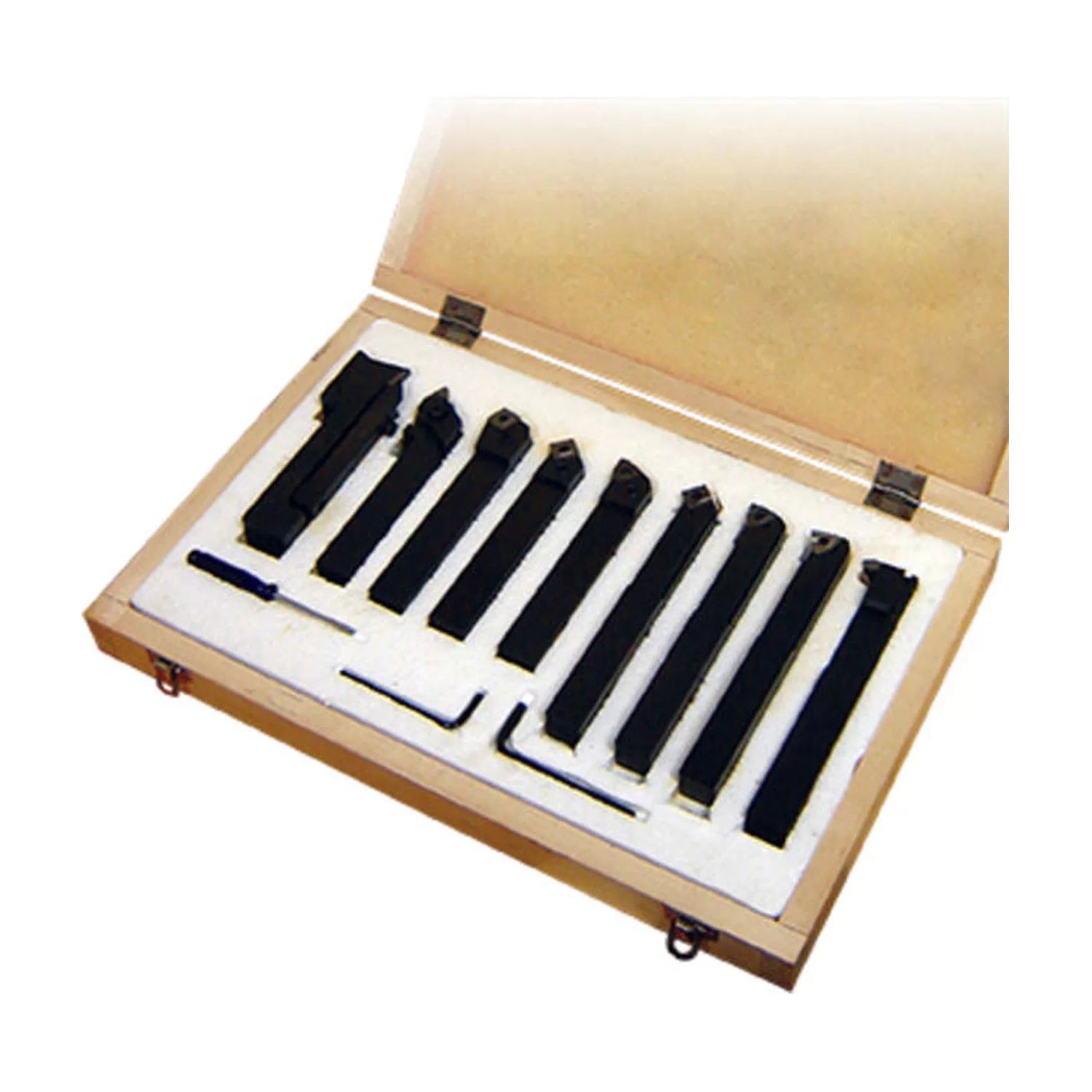 Lathe Turning Tool Set, 9-Piece Carbide Clamped Type, 32mm Shank