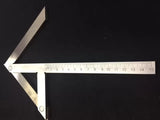 Centering Square 150mm, Stainless Steel, Metric Calibrations
