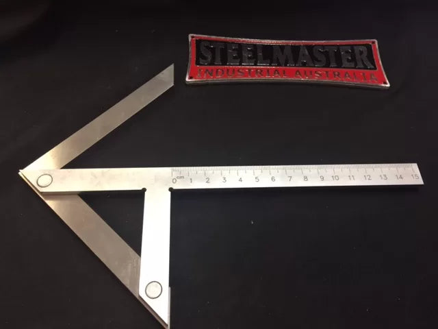 Centering Square 150mm, Stainless Steel, Metric Calibrations