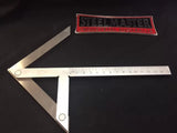 Centering Square 150mm, Stainless Steel, Metric Calibrations