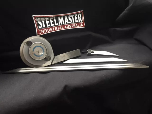 Dial Protractor with Bevelled Blade, Metric