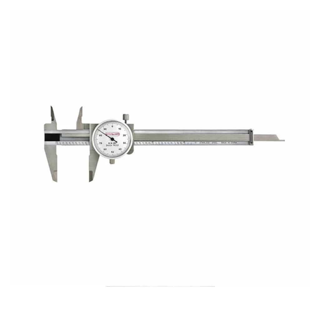 Dial Vernier Caliper, 150mm Range, Satin Chrome