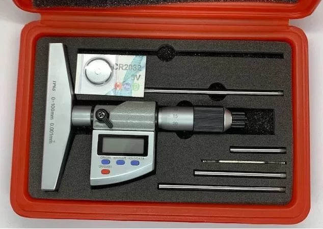 Digital Depth Micrometer, 0mm - 100mm Range