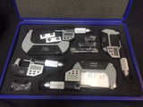 Digital LCD Micrometer Set, 4 Piece, 0-100mm Range