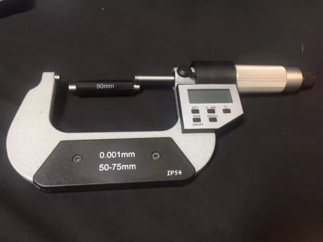 Digital LCD Micrometer Set, 4 Piece, 0-100mm Range