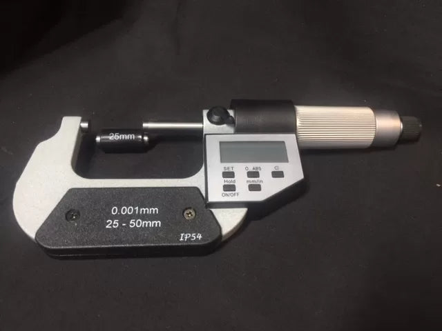 Digital LCD Micrometer Set, 4 Piece, 0-100mm Range