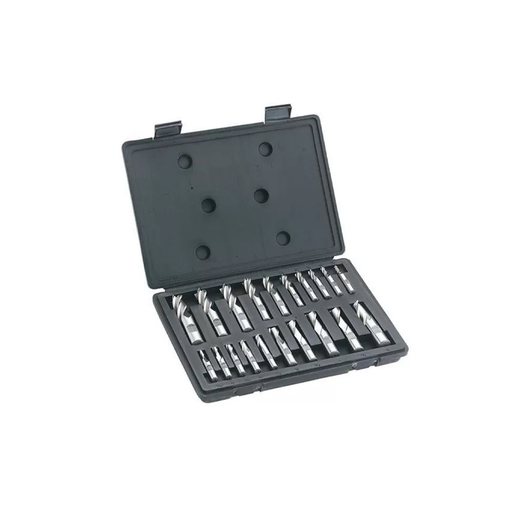 End Mill & Slot Drill Set: 20 Piece 2 & 4 Flute, Quality Cutters