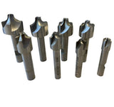 Formed HSS End Mill Set - 8 Piece Set, Sizes 1/16 to 1/8 - 5/32 - 3/8
