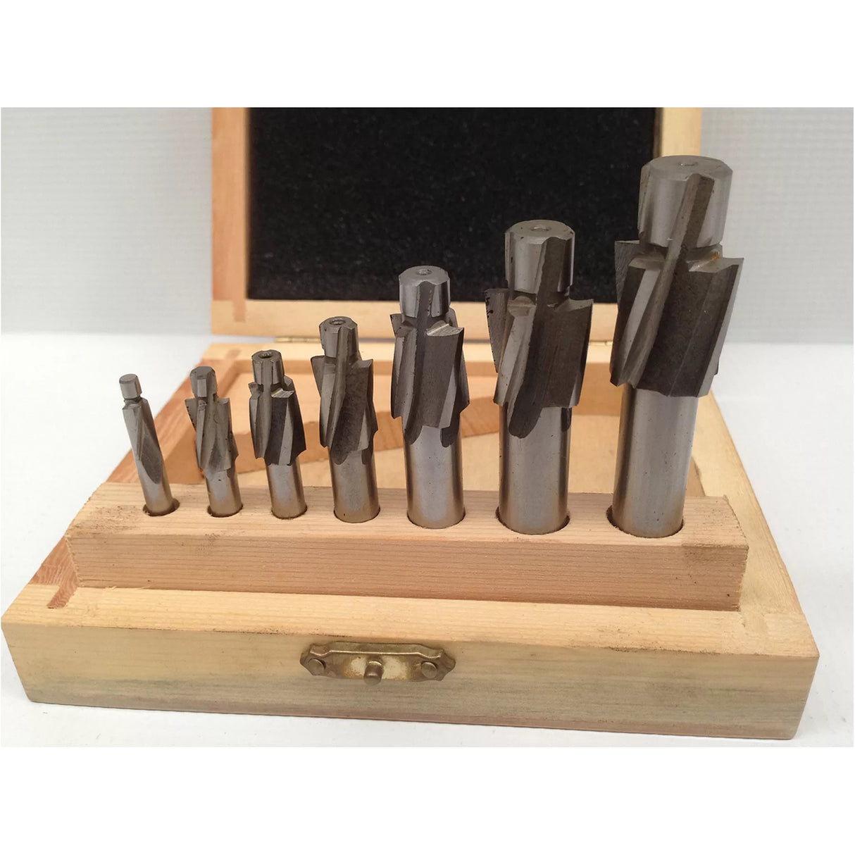 HSS Flat Countersink Set, 7 Piece with Stand, M3 - M12