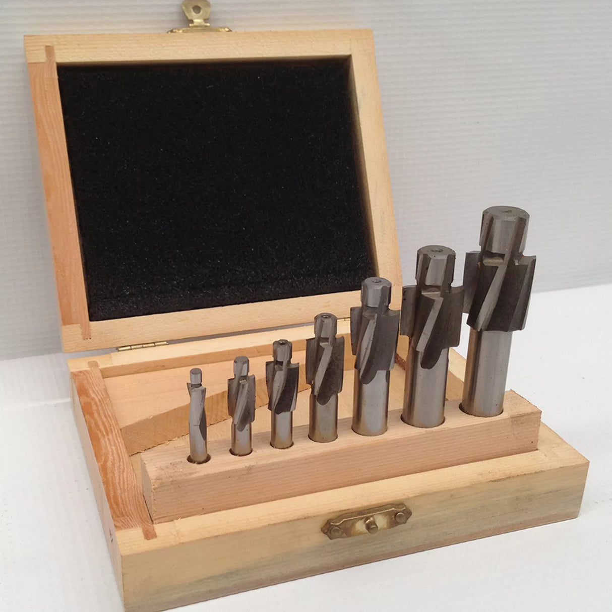 HSS Flat Countersink Set, 7 Piece with Stand, M3 - M12
