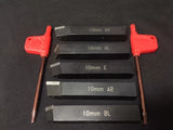 Lathe Indexable Carbide Tooling Kit, 5-Piece 10mm