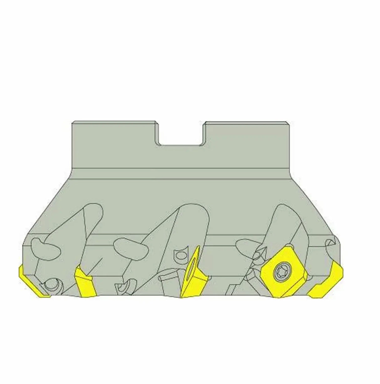 Indexable Face Mill - High Positive Approach - 125mm