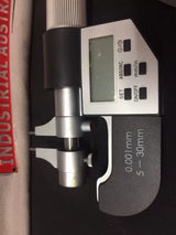 Inside Digital Micrometer, 5mm - 30mm Range, Dual Reading