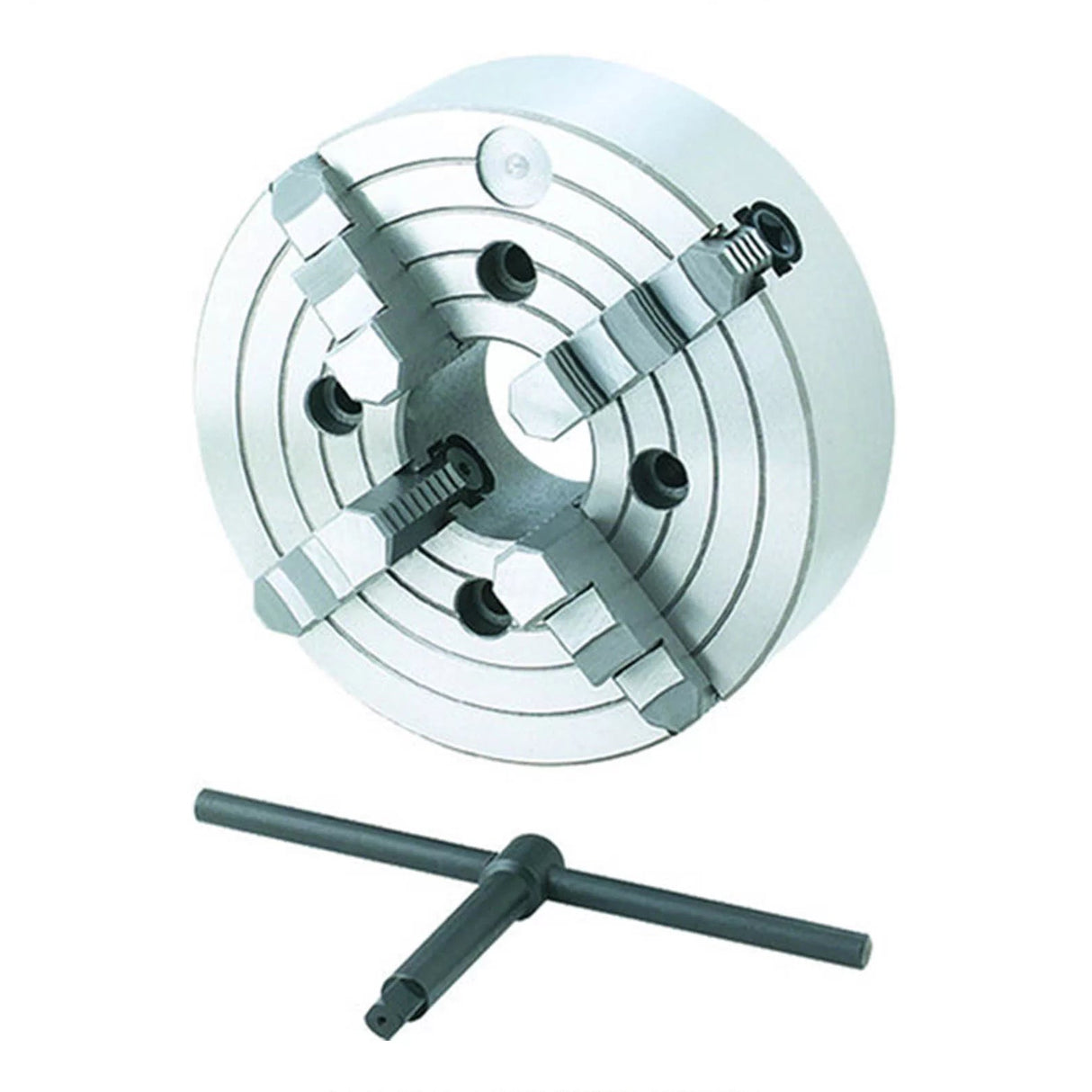 4-Jaw Lathe Chuck (Back Plate) - 185mm Diameter , 45mm Bore