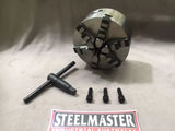 6-Jaw Lathe Chuck (Back Plate) - 130mm Diameter , 35mm Bore