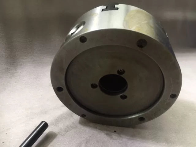 6-Jaw Lathe Chuck (Back Plate) - 130mm Diameter , 35mm Bore